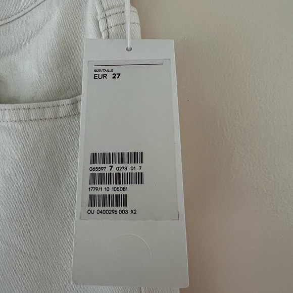 H&M Culotte Jupe-Culotte High Waist White Jeans Size 27 - Picture 5 of 17